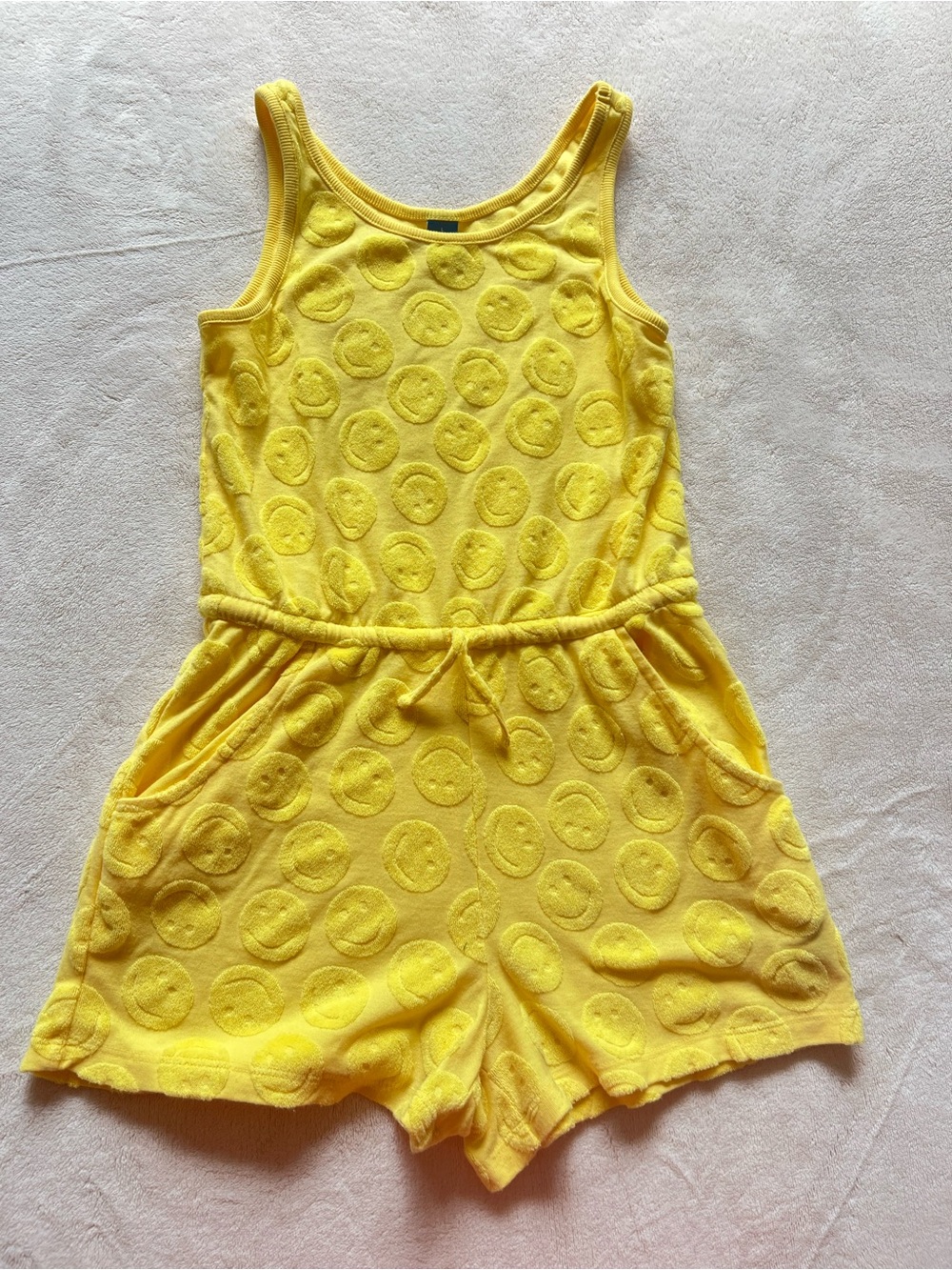 Old Navy Smiley Terry Romper Large 10/12